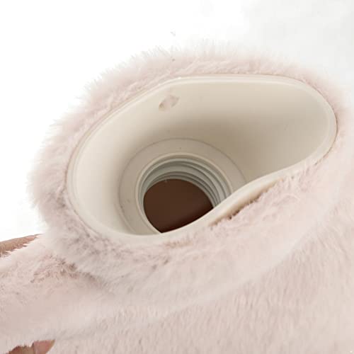 Tiaobug Hot Water Bottles With Faux Fur Plush Cover 2L Hot Water Bag For Hot And Cold Compress, Hand Feet Warmer, Neck And Shoulder Pain Relief Khaki One Size #TOP5