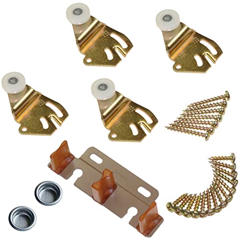 Johnson Hardware Brass-Plated Brown/White Metal by-Pass Part Set 50 pc. - Case of: 1; Each Pack Qty: 25; Total Items Qty: 25