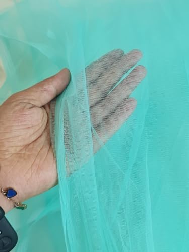 Image of SATYAM KRAFT 5 Meter Multipurpose Net Fabric Soft Cloth Roll | Wedding, Valentine & Party Decoration Items, Birthday, Anniversary | Stage, Tent, Backdrop, Mandap Festive, Event Decor Net (Blue)