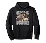 God Gives His Most Powerful Hämorrhoids Funny Cat Meme Pullover Hoodie