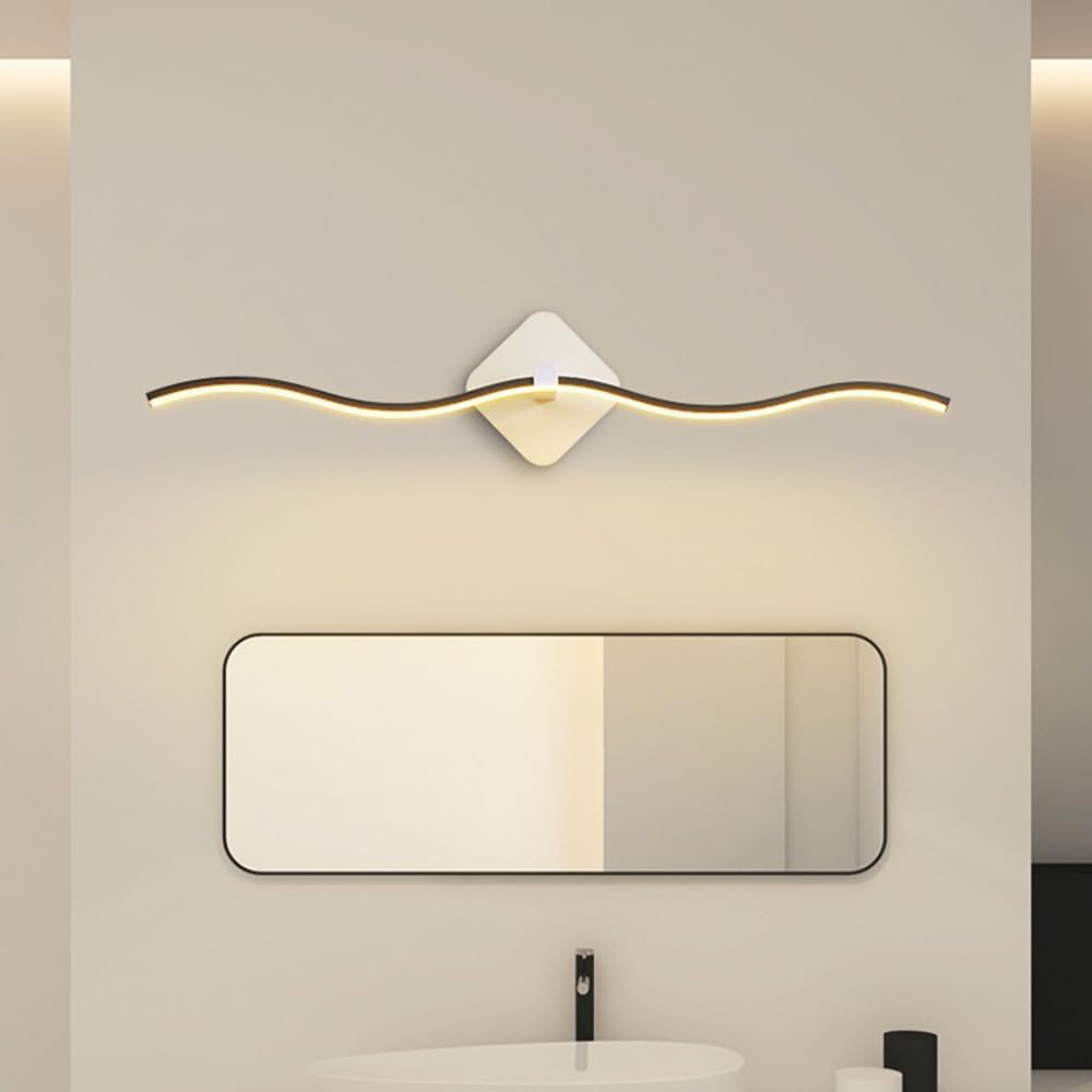 Lustro świetlne LED 12 W 60 cm, lampa ścienna do łazienki IP44, 110-240 V, 1200 lumenów (16 W (80 cm)