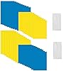 EMAGEREN 40 stuks vliegenval gele panelen cicaden gele stickers blauwe kaarten plant kleverige insectenvallen gele vliegenvanger stickers met twist stropdassen tegen rouwmuggen, steker vliegenval