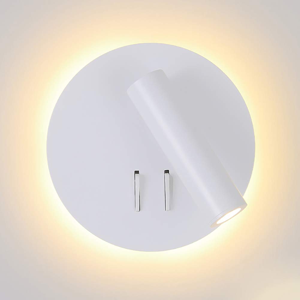 Lámpara de pared de cabecera con foco ajustable que soluciona la falta de luz suave en el dormitorio