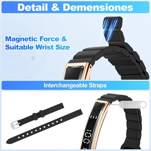 Image of Smart Bracelet, Wearable Activity & Fitness Tracker Band, 24H Sleep Tracker, All-Day Continuous Heart Rate, Blood Pressure Stress HRV Monitor, Smart Wristband with Free APP 2 BandsFX0630