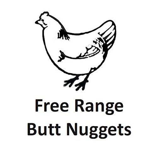 FREE RANGE BUTT NUGGETS Rubber Egg Stamp 0.475