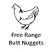 FREE RANGE BUTT NUGGETS Rubber Egg Stamp 0.475"