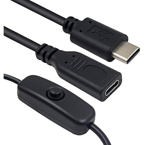 Maxhood Raspberry Pi Power Switch,USB C Male to Female Inline On/Off Switch Cable for Raspberry Pi 4 Cover