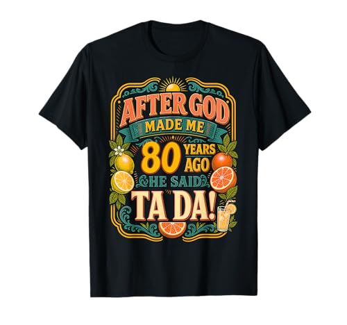 80th Birthday Tropical Vintage 1946 80 Years Old Men Women Camiseta