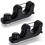 Geelin Kayak Paddle Holder Track Mount Accessories Fishing Standard Paddle Holder Kayak Oar Holder for Rail Rod Pole Fast and Quiet Holding, Black(2 Pcs,Simple Style)
