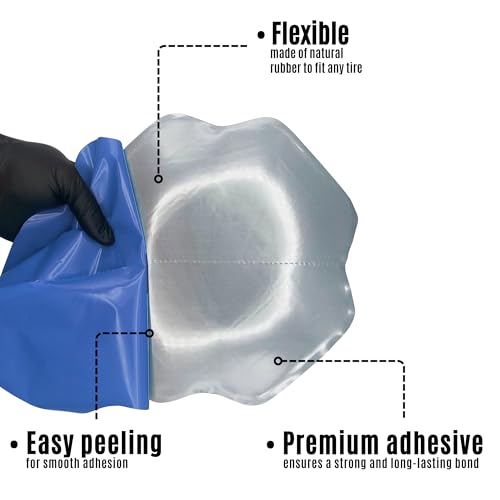 Image of Bias Ply Tyre Repair Patch No. 6 | Durable Heavy-Duty Tyre Patch for Bias Tyres | Automotive Repair Accessories | Box of 5 Pcs for Car, Truck & Bike