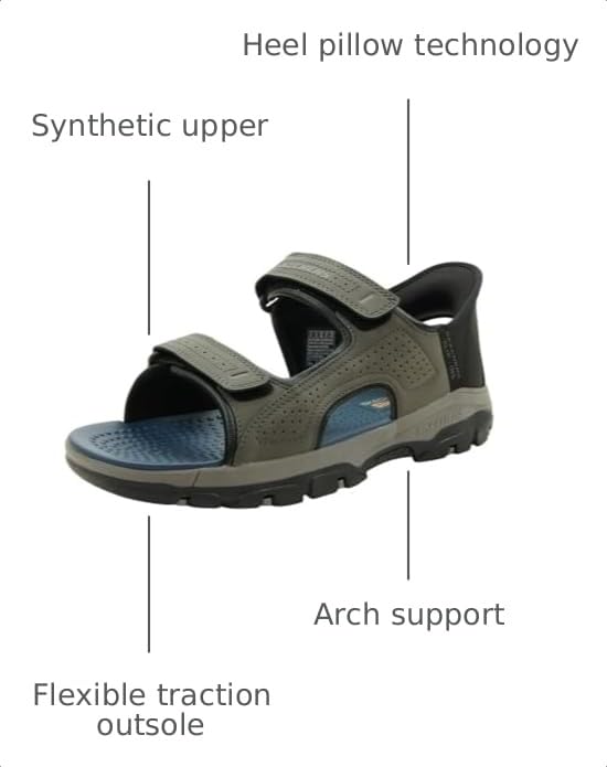 Image of Skechers Men's USA Tresmen - Reece Two Strap Open Toe Slip-Ins Sandal