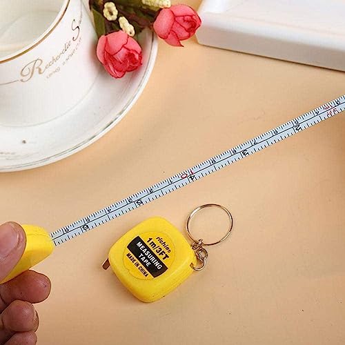 Cinta métrica mini de acero con llavero, colores surtidos miniatura 2