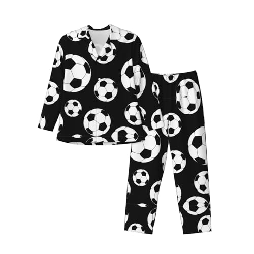 Pyjama football noir anti-transpiration pour une soirée confortable de repos