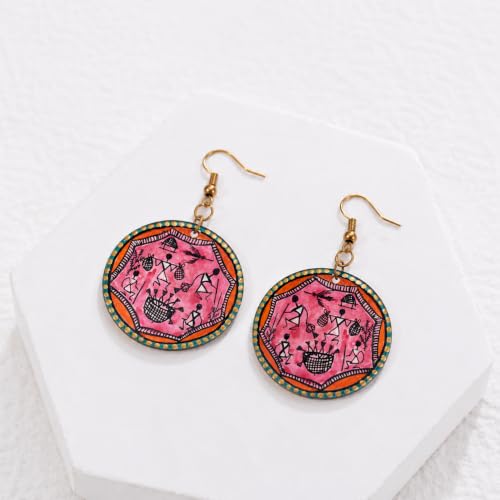 Image of Handcrafted Bohemian & Tribal Earrings for Women - Ethnic Brass, Floral & Festival-Inspired Statement Designs in Drop, Dangle, Hoop & Stud Styles