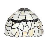 8-Inch Tiffany Style Lampshade Replacement, Pastoral Floral Stained Glass Lamp Shade Only for Table Lamps Pendant Lamps Wall Lights,Small Hole