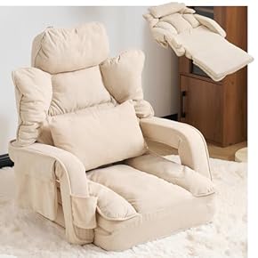 座椅子　リクライニング　白色　リクライニングチェア　ホワイト　多機能 新品 座椅子 リクライニング リクライニングチェア ホワイト 多