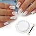 Magic White Pearl Chrome Nail Powder Solid Shell Fairy Glitter Nails Art Powder Holographic Ice Transparent Mermaid Moonlight Effect Manicure Pigment with Tool