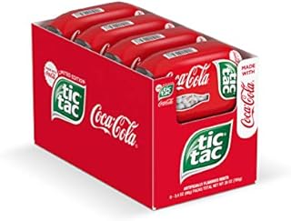Tic Tac Coca Cola Fresh Breath Mints, Bulk Hard Candy Mints, 3.4 oz, 8 Count Bottle Packs