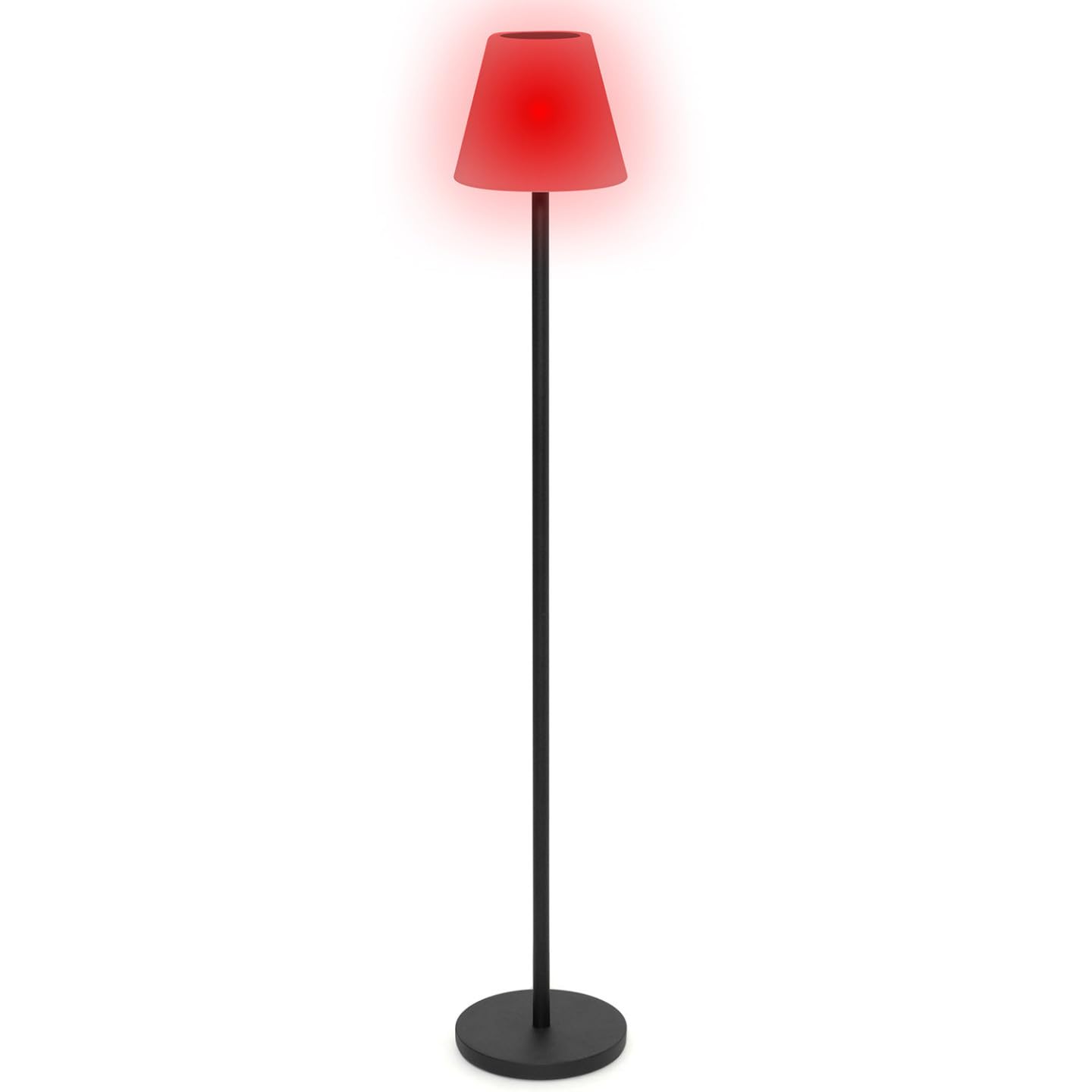 IDMarket - Lámpara de pie solar exterior con LED multicolor