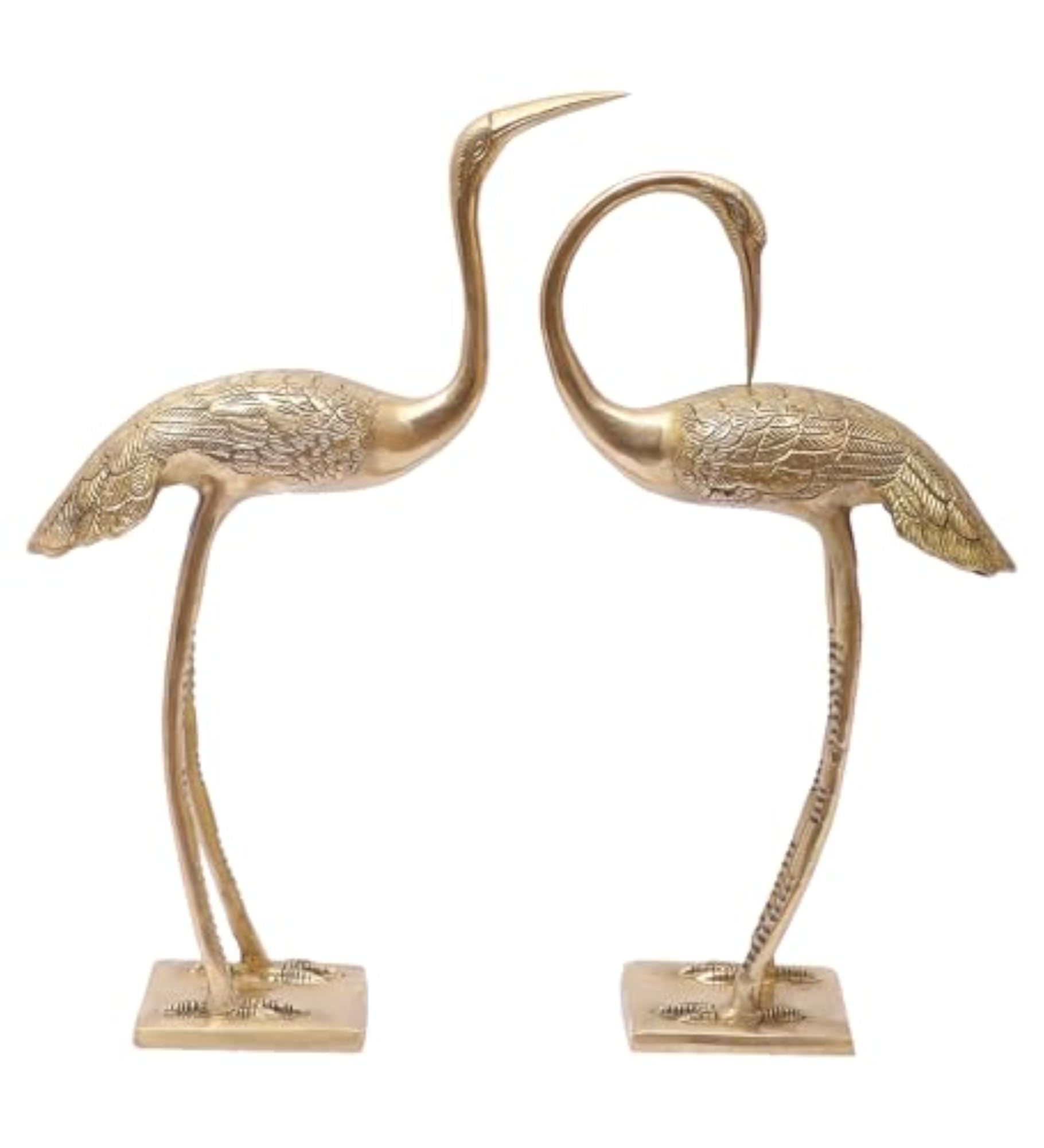 Brass Love Cranes Pair Showpiece