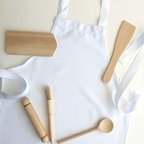 Personalised Apron & Optional Utensils Set - Kids Aprons -Baking Sets- boys Girls Kitchen Gift - Image 3