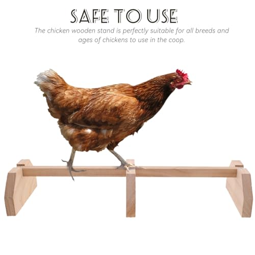 Image of SUPVOX Wooden Chicken Perch for Coop Natural Smooth Roosting Bar Hen Standing Perch 15.74X5.90X2.55In Suitable for Large Birds and Hens