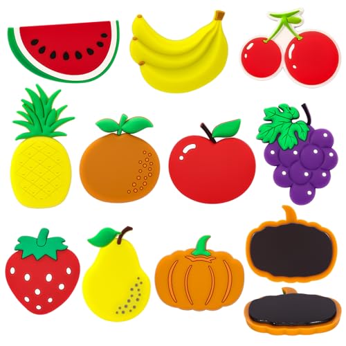 10 imanes decorativos de frutas para refrigerador