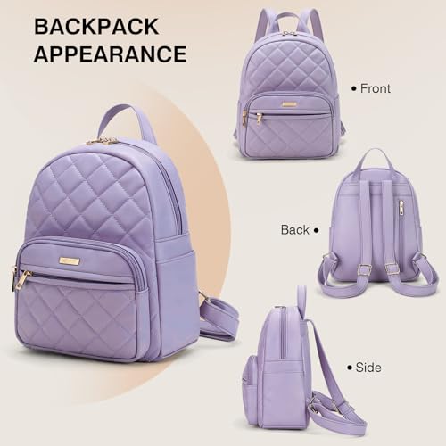 Image of Marvolia Mini Backpack Vegan Leather Small Backpack, Purple | Fashion Backpack Purse, For Women, For Travel Work Shopping