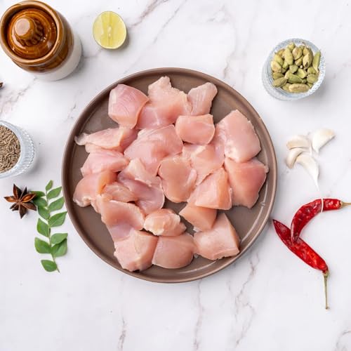 Image of Chicken Boneless Cubes |Tikka Cut| |Freshly Frozen|, 500Gm