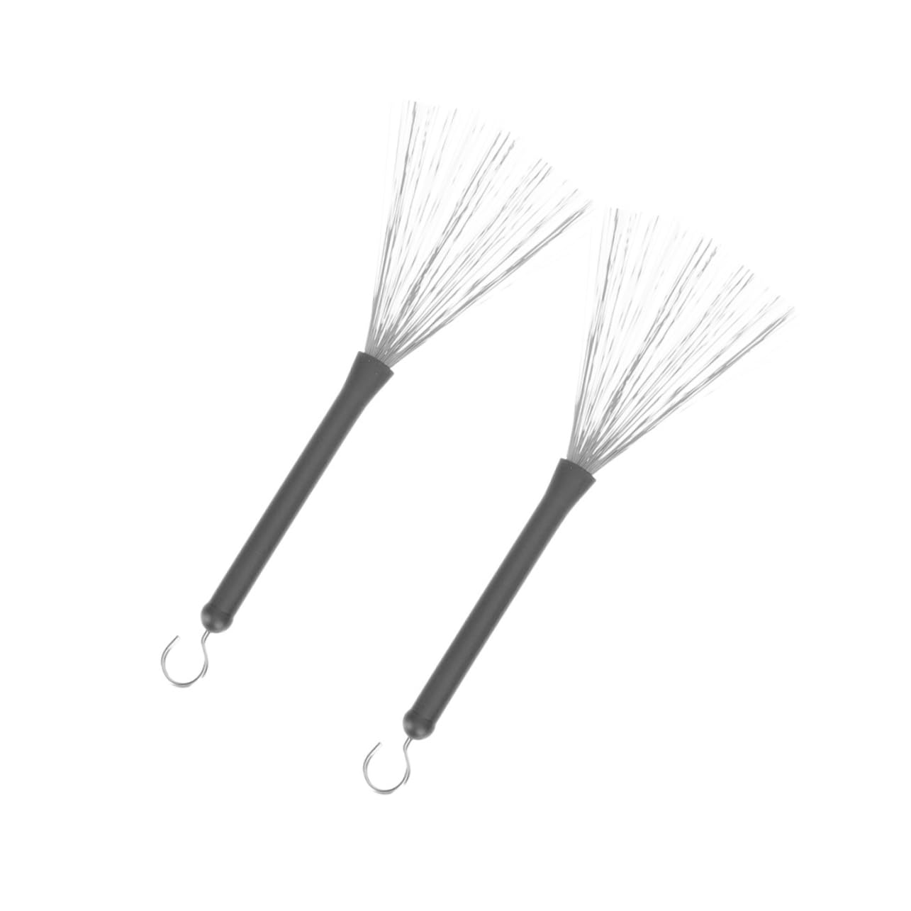 FAVOMOTO 2sets Drum Brushes Retractable Brush Stainless Steel Wire for Drums 2pcs*2