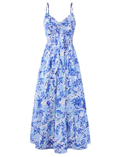Image of GRACE KARIN Womens Summer Floral Maxi Dresses 2026 Long Flowy Boho Dress Beach Vacation Sundresses Casual Clothes with Pocket