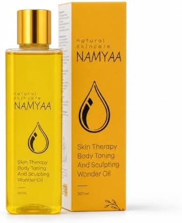 Namyaa Natural Science Body Toning,Sculpting Wonder Oil For Scars,Stretch Mark,Ageing,Uneven Skin Tone,Firming,Nourishment, 200 Ml