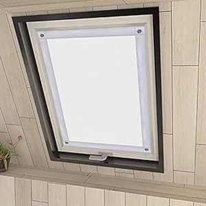 Eurohome Dachfenster Rollo Verdunkelung ohne Bohren 48x93