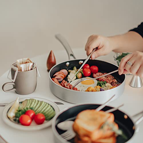 Dr.hows Shine Nonstick Coating Frying Pan, Wok For Induction, Electric, Halogen And Gas Cooktops, Stainless Handle, Pfoa Free, Dishwasher-Safe (Shine Wok 20Cm) #TOP3