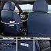 Coverado Car Seat Covers Full Set, Seat Covers for Cars, Waterproof, Leather Car Seat Cushion, Universal Car Interior Covers Seat Protectors for Most Cars Blue