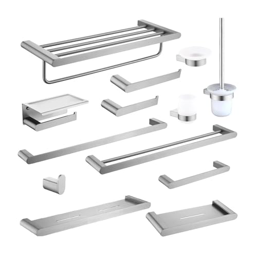 Ensemble d'accessoires de salle bain brossé pour moderniser votre routine