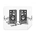 Song Music Loudspeaker Box Pattern Cleaning Cloth Screen Cleaner 2pcs Suede Fabric