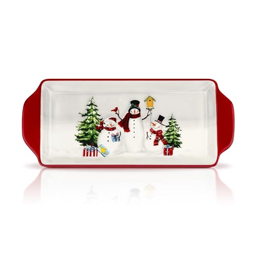 Comparison: Best Microwave Xmas Dinner 11 Joeyan Christmas Ceramic Dinner Plates,13.9