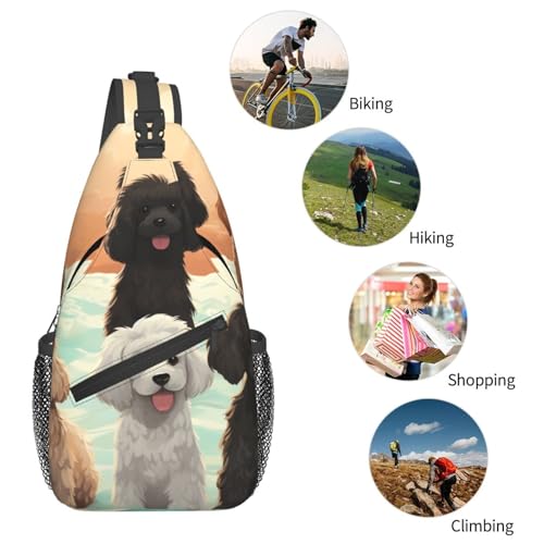 Morrales Sling Bag Poodles Dogs para Senderismo miniatura 5