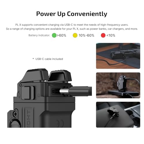 image for OLIGHT PL X Tactical Flashlight Rechargeable USB-C Dual Beams Strobe C