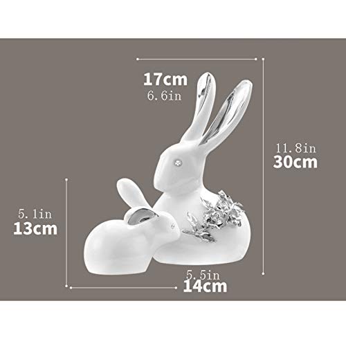 Ornement de collection lapin en céramique pour cadeau de maison - 7