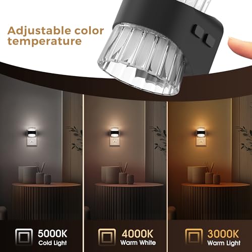 Image of L LOHAS LED Night Light, Modern Night Lights Plug into Wall,2 Pack 3000K /4000k /5000K Adjustable Color Temperature Night Light,Dimmable Nightlights with Dusk to Dawn Sensor for Rooms Bathroom Hallway