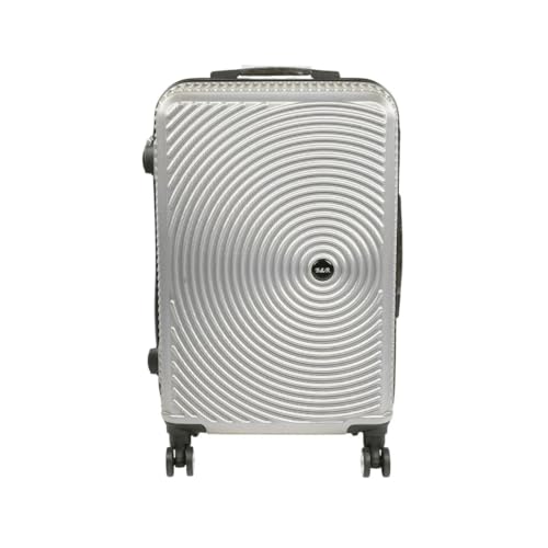 COMERCIAL CANDELA FELPUDOS Y ALFOMBRAS Maleta de Viaje Grande 28” (77x50x30 cm) ABS Rígida | Equipaje con 4 Ruedas Giratorias 360°, Cerradura de Combinación y Asa Telescópica (Gris)