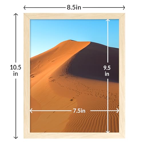Image of LaVie Home 8x10 Picture Frame for Wall Display, 8x10 Oak Picture Frame with HD Plexiglas, 8 x 10 Poster Frame 1 Pack, Display Frame for Vertical or Horizontal, Classic Collection