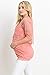 Hello MIZ Women's Floral Lace Double Layered Breastfeeding Nursing Top (Medium, Coral)