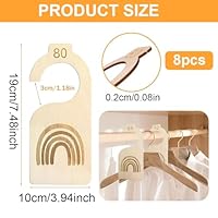 8-teilige hölzerne Baby-Größenunterteilungen, Baby-Kleider-Unterteilungen 50-92