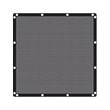 VICLLAX 90% Shade Fabric Sun Shade Cloth Privacy Screen with Reinforced Grommets for Outdoor Patio Garden Pergola Cover Canopy 8x8 FT, Grey