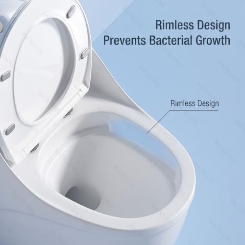 Image of Backline 4D Vaccum Siphonic Commode Toilet | One Piece Water Closet With In-build 5L Tank & Soft Closing Toilet Seat - 9 inch Inch S Trap Outlet Is From Floor (White) (7 Years Color Warranty)