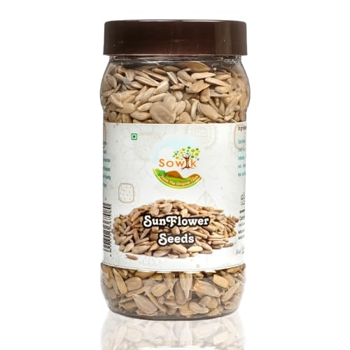 Image of Sowik Raw Sunflower Seeds 200g (Pack of 1) | Unsalted Unroasted Whole Seeds | Plant Based Fiber Rich Food | Healthy Snack, Weight Management | Vegan Friendly Ingredient for Cooking & Snacking