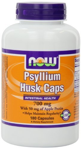 Now Foods Psyllium Husk 700mg with Pectin, Capsules, 180-Count by NOW Foods